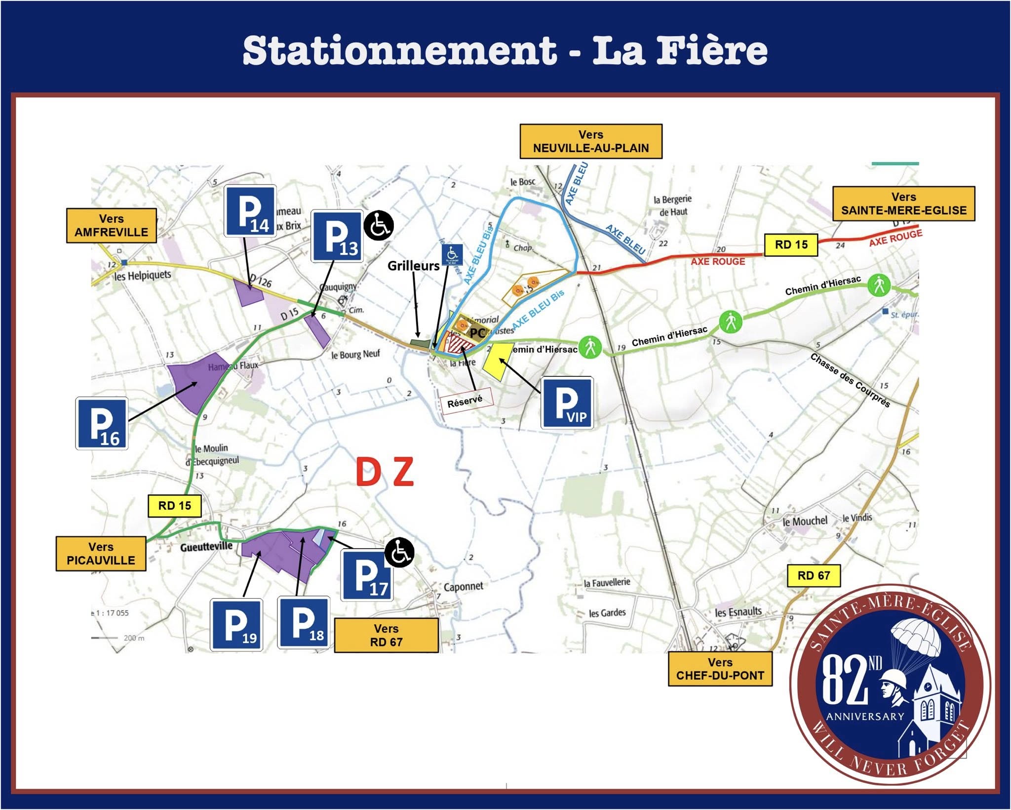 Plan accès - parkings Fière